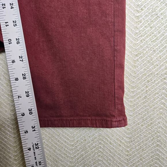 Lucky Brand 410 Jeans Mens 30x32 Athletic Fit Slim Leg Red Pants Zip Stretch - Picture 10 of 10